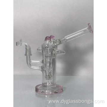 Pink Robot Recycler Glass Water Pipe Bongs